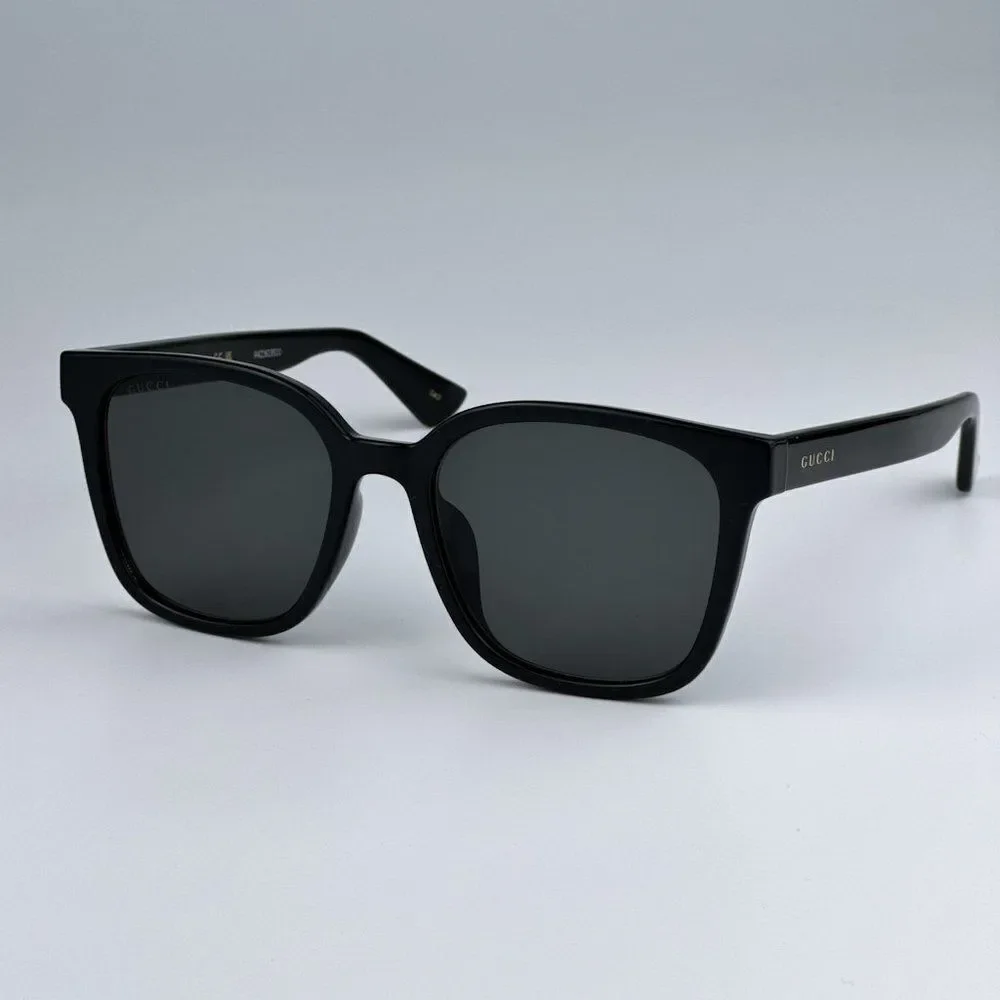 NEW Gucci GG1346SK 001 Black Grey Square Unisex Sunglasses GG 1346SK